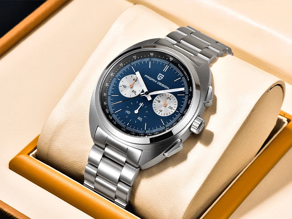 Relógio masculino de quartzo Pagani Design 2026 Fashion, marca de topo de luxo, safira, cronógrafo masculino VK63 em aço, de mergulho