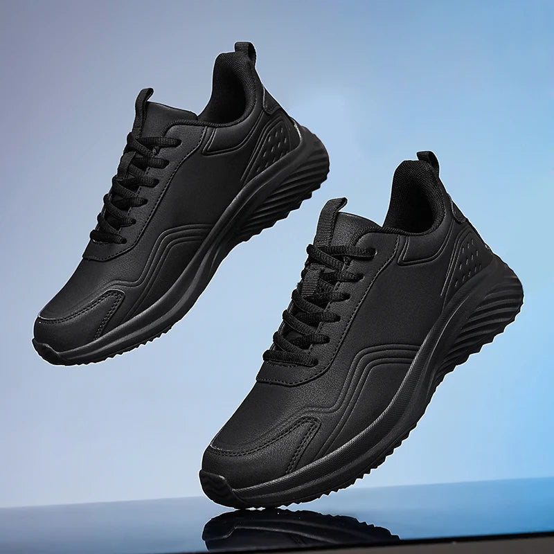 Autumn and Winter Men's Waterproof Sneakers, Soft and Cushion Sport Shoes for Walking, Plus Size 39-48 Casual Shoes for Men