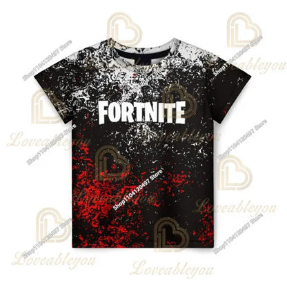 T-shirt Fortnite para Crianças Banana Peely, T-shirt para Homem e Mulher, T-shirt Battle Royale, Top de Verão Harajuku