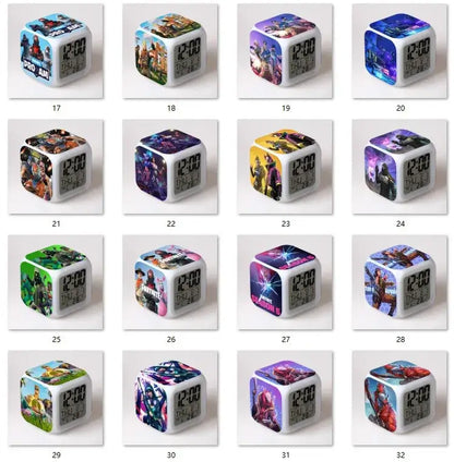 Fortnite Alarm Clock Cute Fashion Cartoon Personalized Creative Kawaii Minimalist LED Alarm Clock Gift for Friends' Birthday