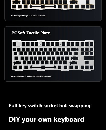 AULA F87 Pro V2 Mechanical Keyboard 3-modes Wireless 12000mAh Long Battery Life Hot-Swap RGB Customi E-Sports Keyboard PC Gaming