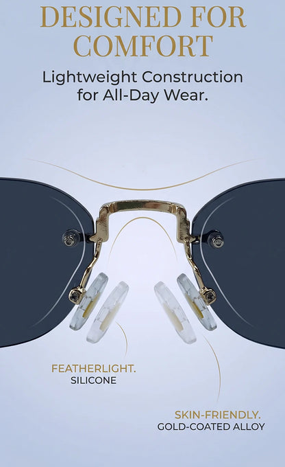 Square Rimless Punk Sunglasses Men 2026 Luxury Designer Vintage Small Frameless Sun Glasses Male Eyewear Hip Hop Outdoor Shades