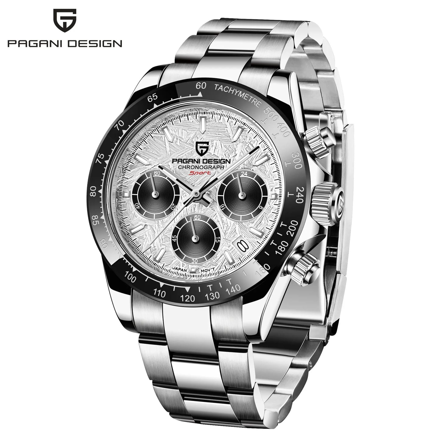 PAGANI DESIGN Men Exquisite Quartz Watch Luxury Choice VK63 Sapphire Mirror Stainless Steel Calendar Small Three-Pin Chronograph