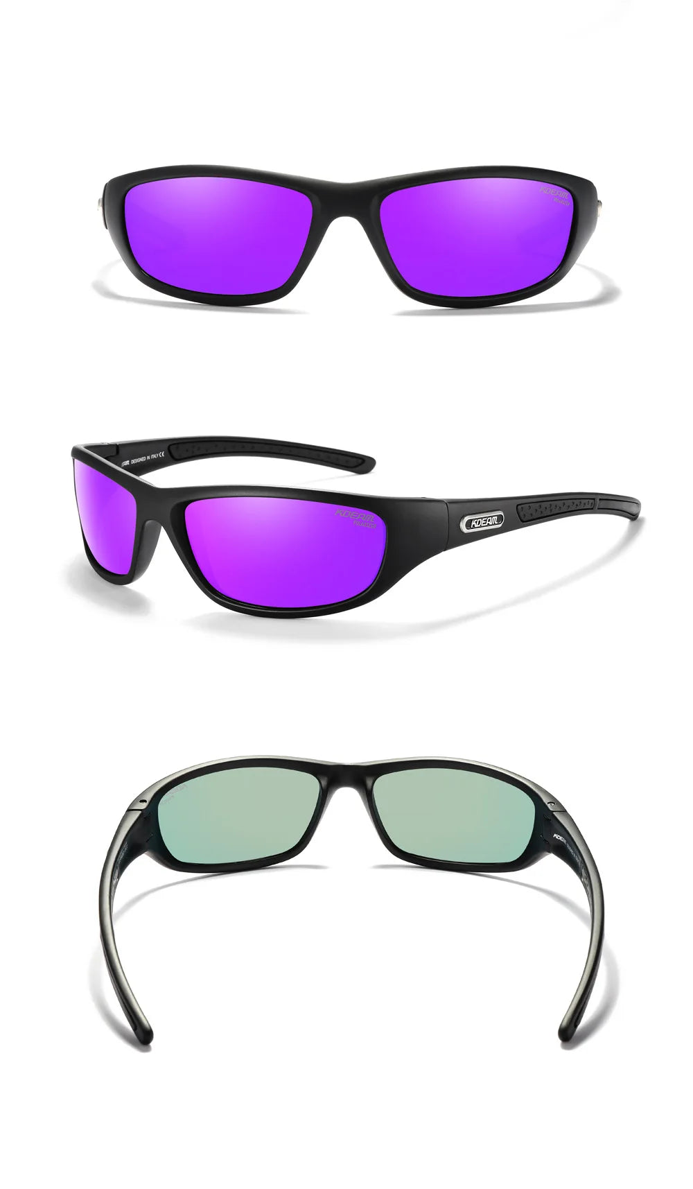 KDEAM Polarized Men's Sunglasses New Goggles Colorful Driving Glasses TR90 Hiking Camping Fishing Outdoor Cycling Gafas De Sol
