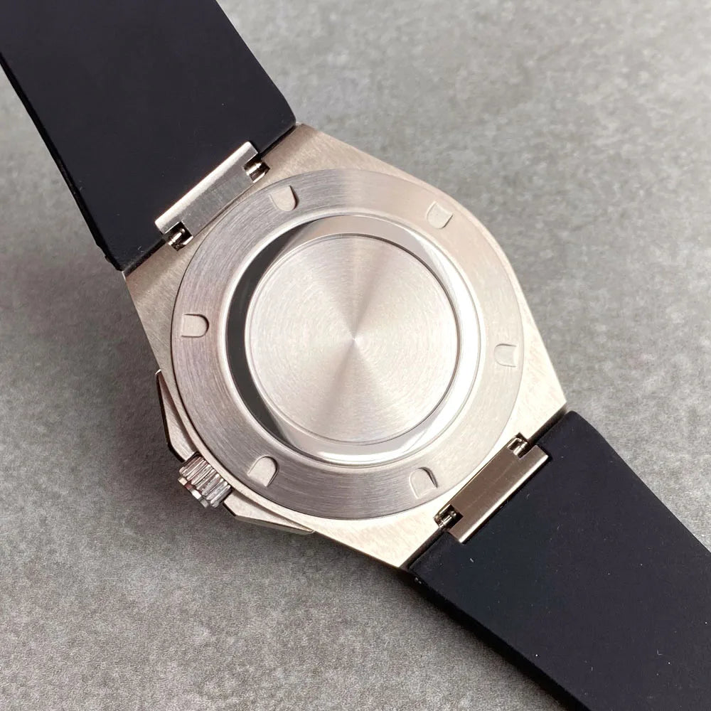 Tandorio Neue schwarze luxuriöse Business-Herrenuhr im Engineer-Stil, mechanisch, Saphirglas, 100m wasserdicht, NH35A Automatikuhren