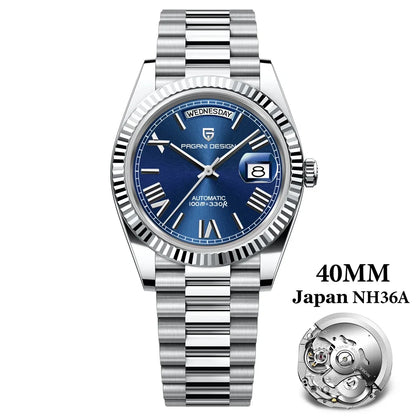 PAGANI DESIGN 2024 New DD40 NH36A Men's Watches Luxury Automatic Mechanical Watch For Men AR Sapphire Glass Date Wristwatch Men