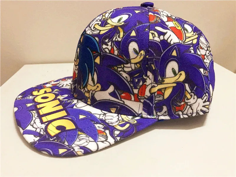 Shadow the Hedgehog 3D-baseballkasket til voksne og børn med Sonic, Amy, Tails og Knuckles-print, flad kant og ducktongue-solhat – gaver
