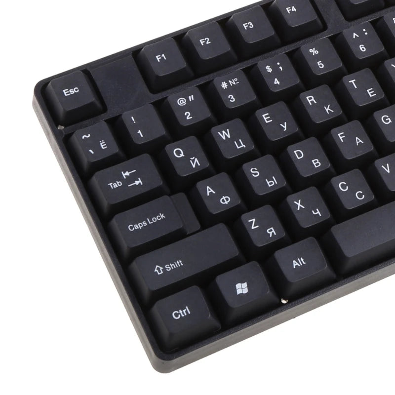 Teclado ergonómico USB para PC, teclado ruso / teclado inglés DropShipping