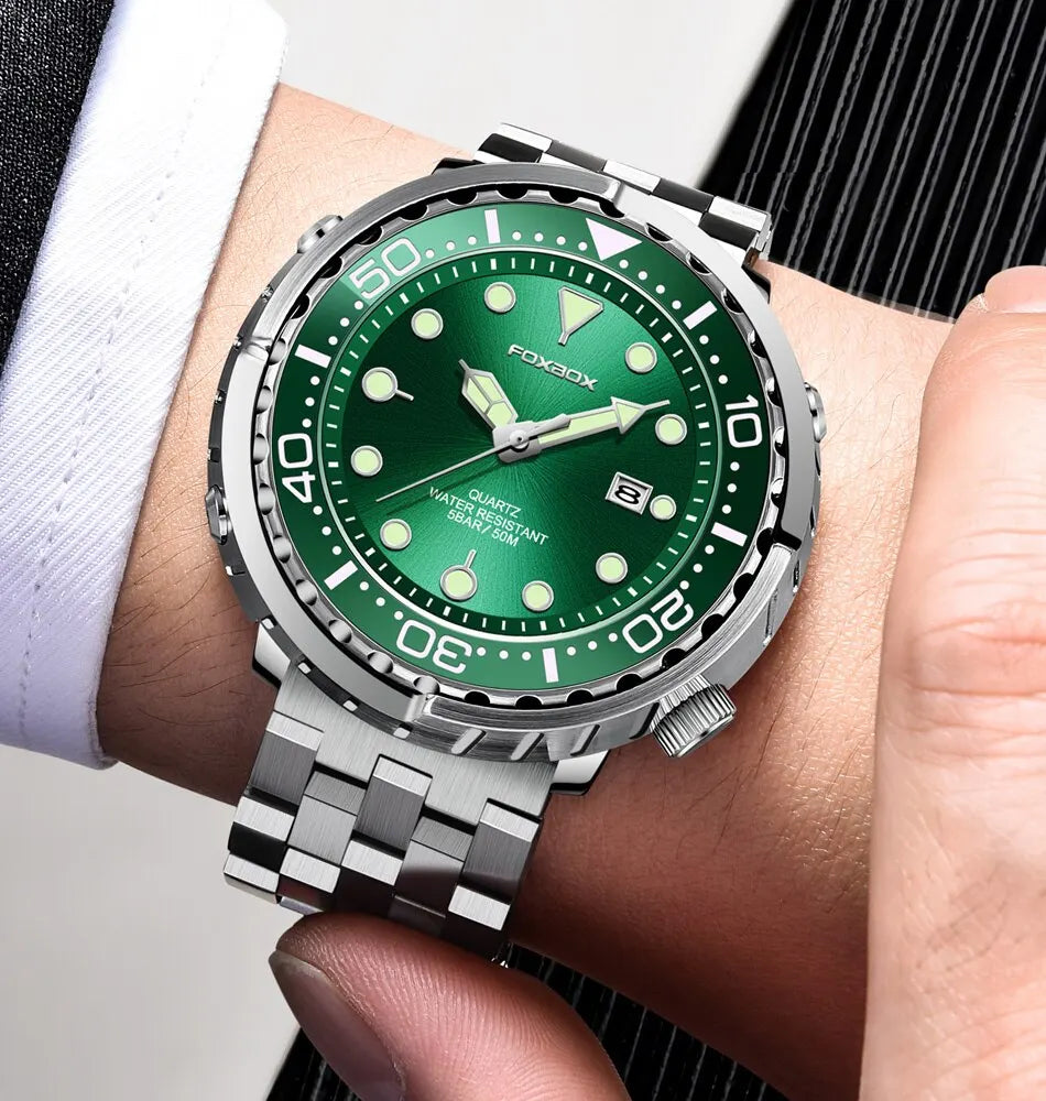 2024 Men Watch Outdoor Sports Quartz Watches Men Waterproof Chronograph Wristwatch Mens Military Clock Man Relogio Masculino