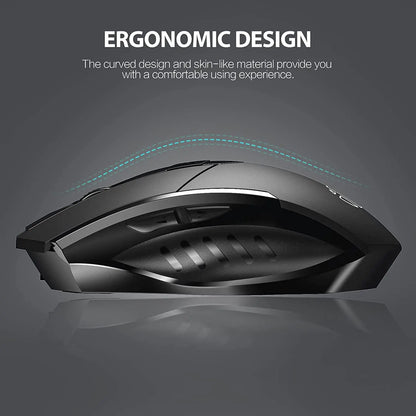 INPHIC A1 BluetoOth Mouse Rechargeable 2.4G Tri-mode Optical Mute Wireless Mouse 1600 DPI for Mac Laptop PC Tablet Mobile Phone