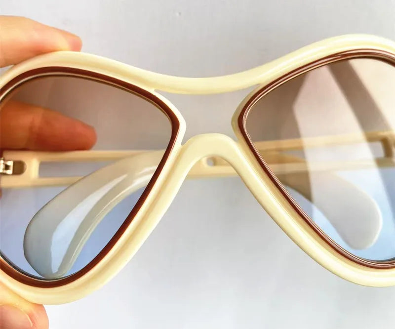 NEW Sunglasses Unisex Sun Glasses Anti-UV Spectacles Oversize Frame Eyeglasses Personality Ornamental Simplity Google