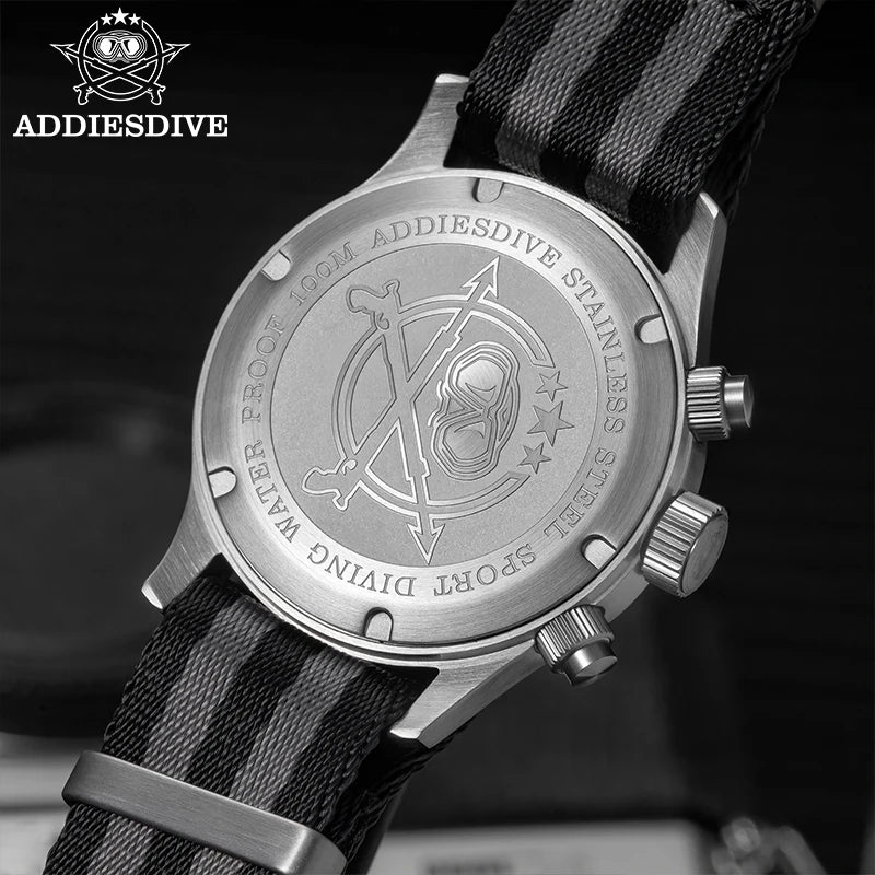 Orologio da uomo ADDIESDIVE 2025 New Panda Eye, retrò di lusso, quarzo VK64, cronografo sportivo, impermeabile 100M, luminoso