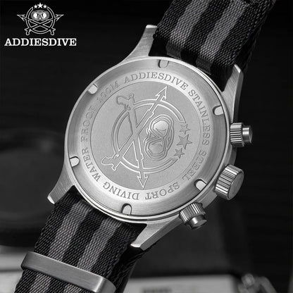 Orologio da uomo ADDIESDIVE 2025 New Panda Eye, retrò di lusso, quarzo VK64, cronografo sportivo, impermeabile 100M, luminoso
