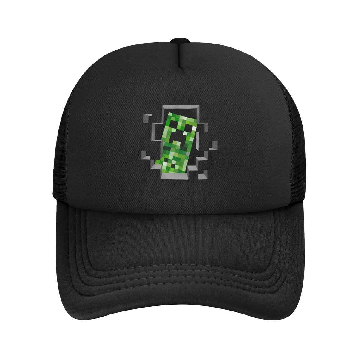 Voksen Creepers Zombie fjendtlig mob-karakter Trucker-kasket Mesh-baseballkasket Polyesterhat Solkasket Justerbare golfkasketter Sommer