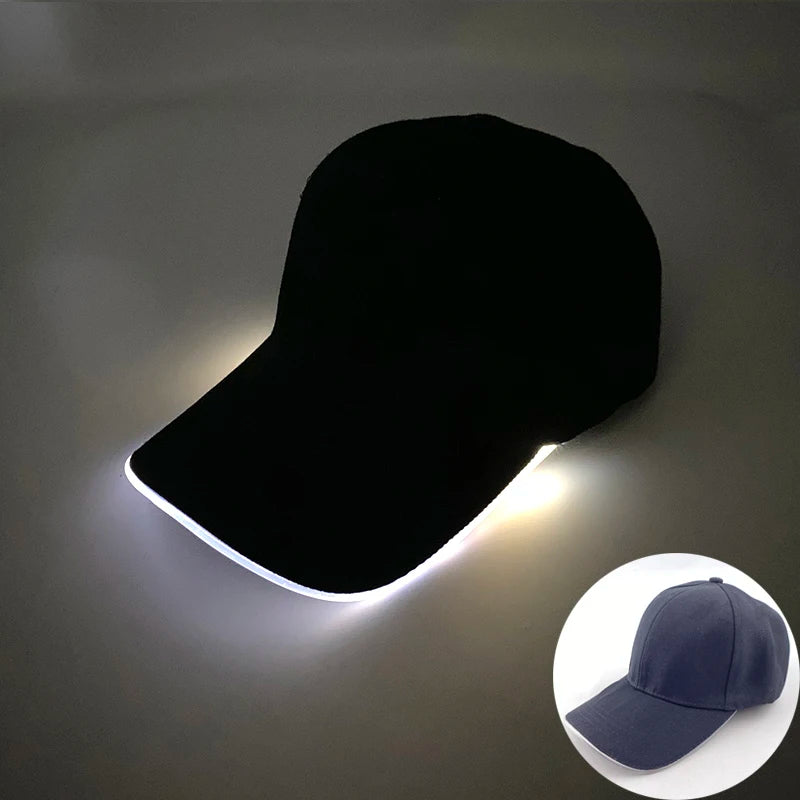 Modieuze lichtgevende baseballpet met LED-verlichting, hiphop-pet voor bar en club, fluorescerende hoed voor heren en dames, DJ-dansaccessoire en kostuumprop