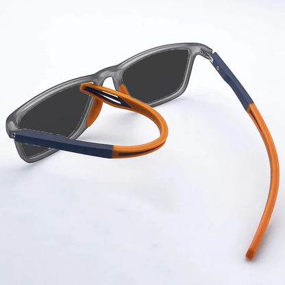 Men Women's Sports Sunglasses Square TR90 Frame Sun Glasses Eyewear Vintage Flexible Riding Goggle Shades Eyeglasses UV400