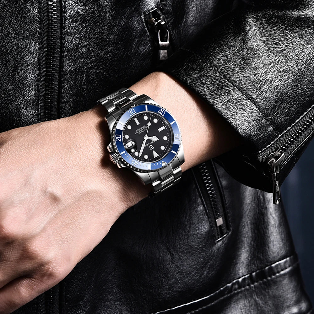 PAGANI DESIGN Men Automatic Mechanical Watch PD1661 8215 Dive Stainless Steel Waterproof Clock Sapphire Reloj Hombre