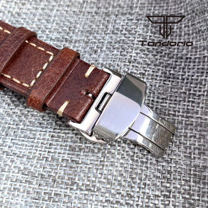 Tandorio 36mm Fashion 20BAR automatische Taucher- und Pilotenuhr für Herren und Damen, NH35/PT5000/Miyota8215 Uhrwerk, Saphir-Armbanduhr, grüne Leuchtmasse