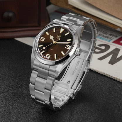 Watchdives WD1016 V3 37mm Watch VH31 Sweep Movement Stainless Steel Watches Luxury Sapphire 100m Waterproof Men Watch Box Gift