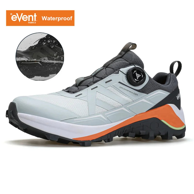 HUMTTO Men's Luxury Designer Trail Sneakers Anti-slip Sports Hiking Breathable Outdoor Trekking Boots