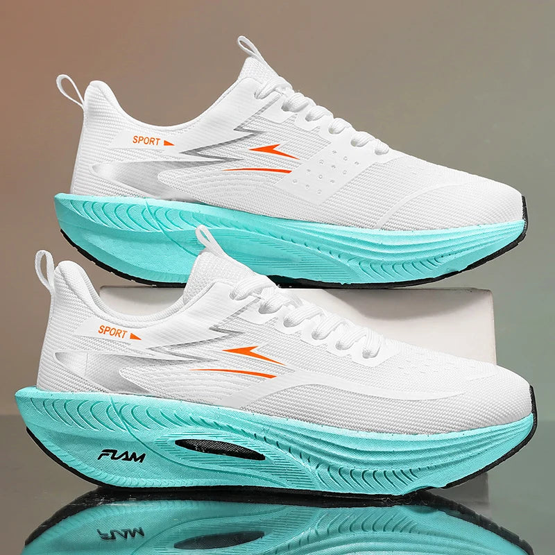Men's Sports Running Shoes Marathon Air Cushion Breathable Lightweight Comfortable Women's Outdoor Athletic Sneakers Jogging Tennis