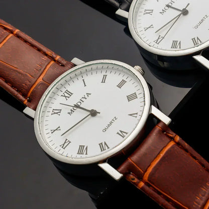 Men Watches Business Wrist Watch Luxury Leather Strap Analog Watches Quartz Wristwatches Clock Men Women Casual Simple Watch
