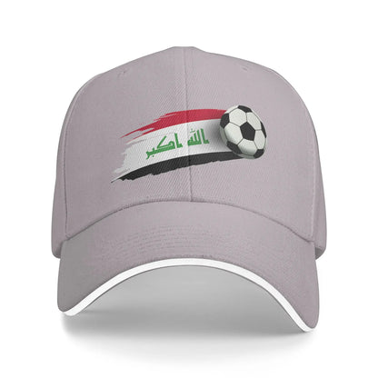 Men's Women's Iraq Flag Iraqi Soccer Outdoor Hat  Sun Baseball Caps Casual Baseball Cap Sports Hats