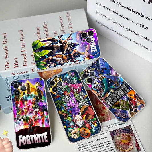 F-Fortnites-Cools Phone Case For IPhone 17 16 15 14 13 12 11 Pro Max Plus Soft Cover Personalized DIY