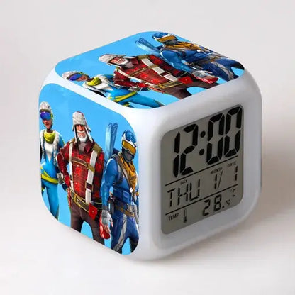 Fortnite Alarm Clock Cute Fashion Cartoon Personalized Creative Kawaii Minimalist LED Alarm Clock Gift for Friends' Birthday