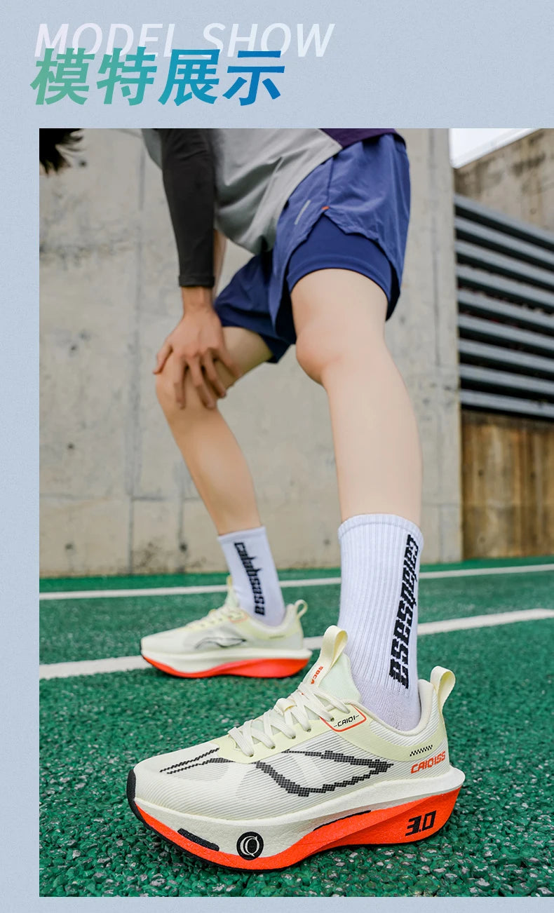 Scarpe da running con piastra in carbonio per maratona, uomo e donna, sportive, traspiranti, leggere, comode, da atletica e outdoor