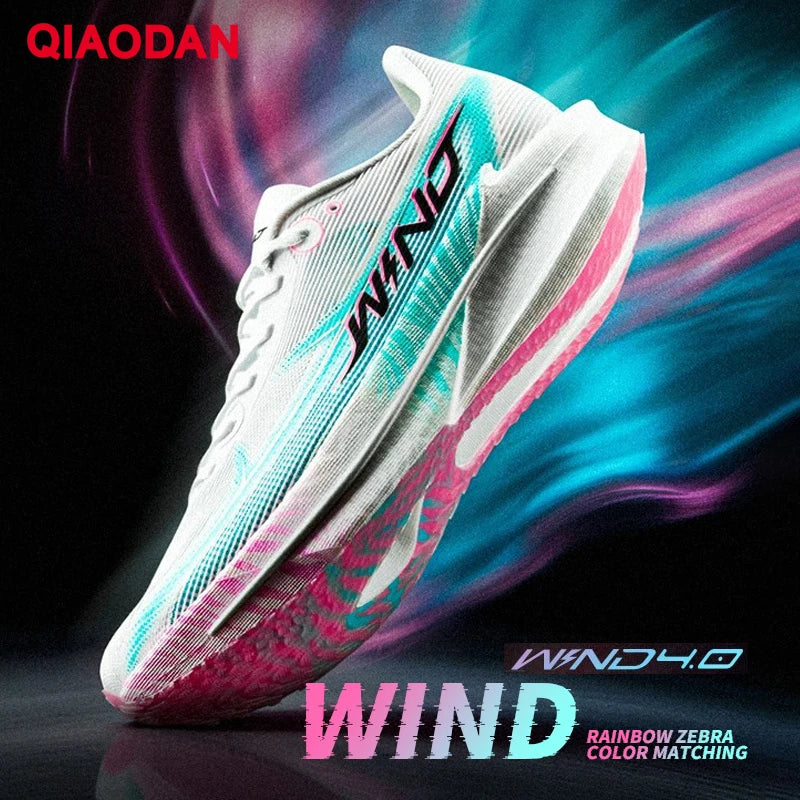 QIAODAN Men's Trail Running Shoes 2026 WIND 4 Jogging Sport Shoes GYM Mesh Breathable Athletic Running Sneakers QDB023262298