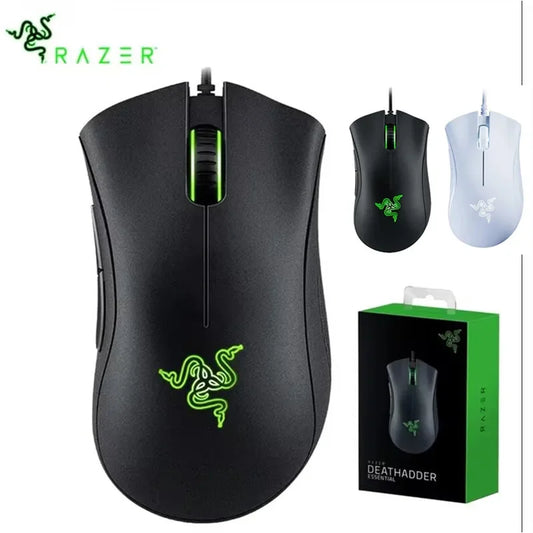 Razer DeathAdder Essential kabelgebundene Gaming-Maus / kabelgebundene Maus 6400DPI 5 unabhängige Tasten für Laptop PC Gamer