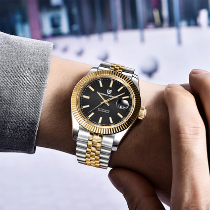 Relojes PAGANI DESIGN 2026 nuevos de lujo en oro y plata, relojes mecánicos para hombre, acero inoxidable, cristal de zafiro, reloj automático