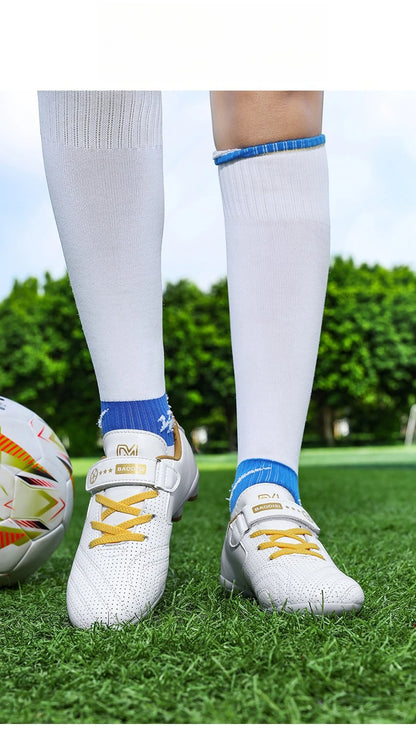 Nouveaux enfants bottes de Football sport société terrain garçon chaussures de Football Futsal rapide intérieur Sneaker Original cheville crampons botte de Football