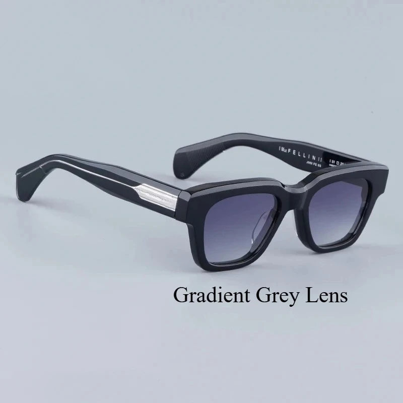 JMM Fellini Sunglasses Square High Quality High Street Punk Uv400 Men and Women Eyeglasses for Optical Prescripiton with Case