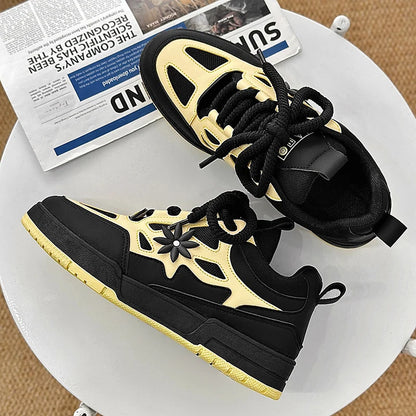 Modne męskie buty streetwear i skateboardowe, luksusowe sneakersy treningowe z oddychającej siateczki, casualowe tenisówki męskie
