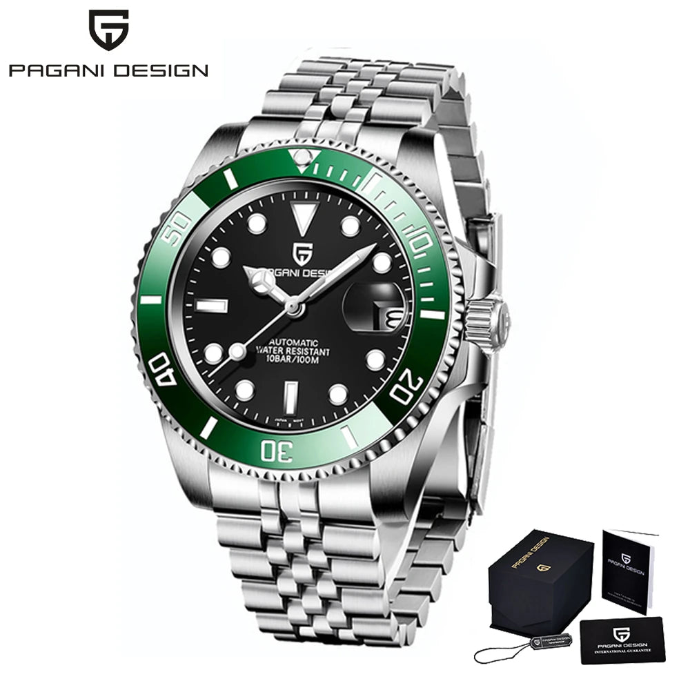 PAGANI DESIGN Fashion Men's Sports Automatic Mechanical Watch NH35 Stainless Steel Sapphire waterproof watch reloj hombre PD1661
