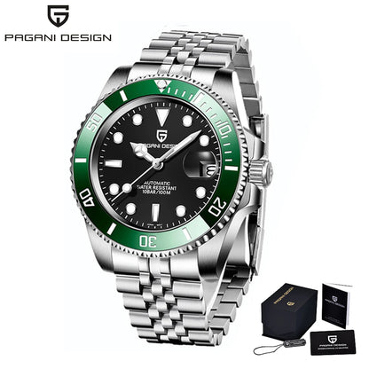 PAGANI DESIGN Fashion Men's Sports Automatic Mechanical Watch NH35 Stainless Steel Sapphire waterproof watch reloj hombre PD1661