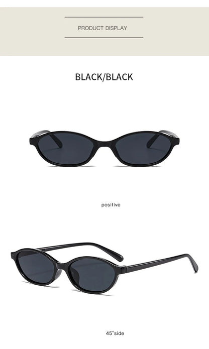 1/4pcs New Casual Elliptical Sunglasses Female Multi Color Frame Glasses Fashion Small Frame Design UV400 Sun Glasses Unisex