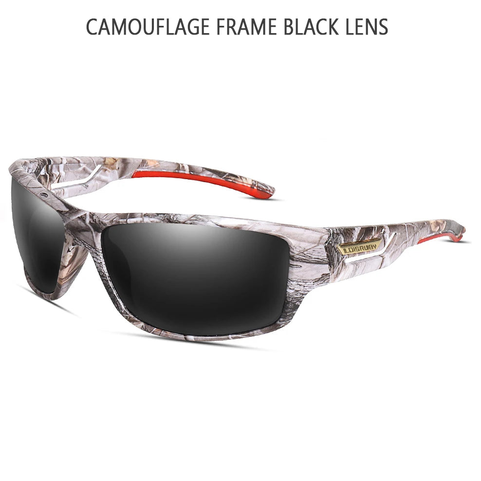LOISRUBY Camouflage Polarized Cycling Driving Sunglasses Outdoor Tacakle Protection Sports Fishing Running Goggles