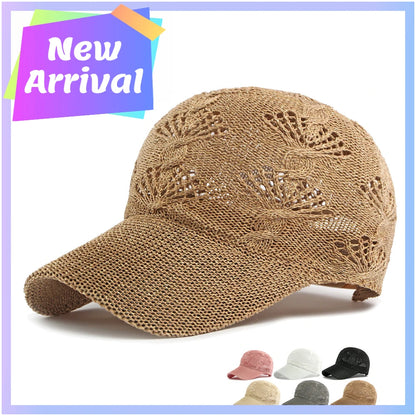 Casquette de baseball d'été en maille ajourée brillante pour femme, casquette de protection solaire pour les activités de plein air, respirante, flatteuse et polyvalente