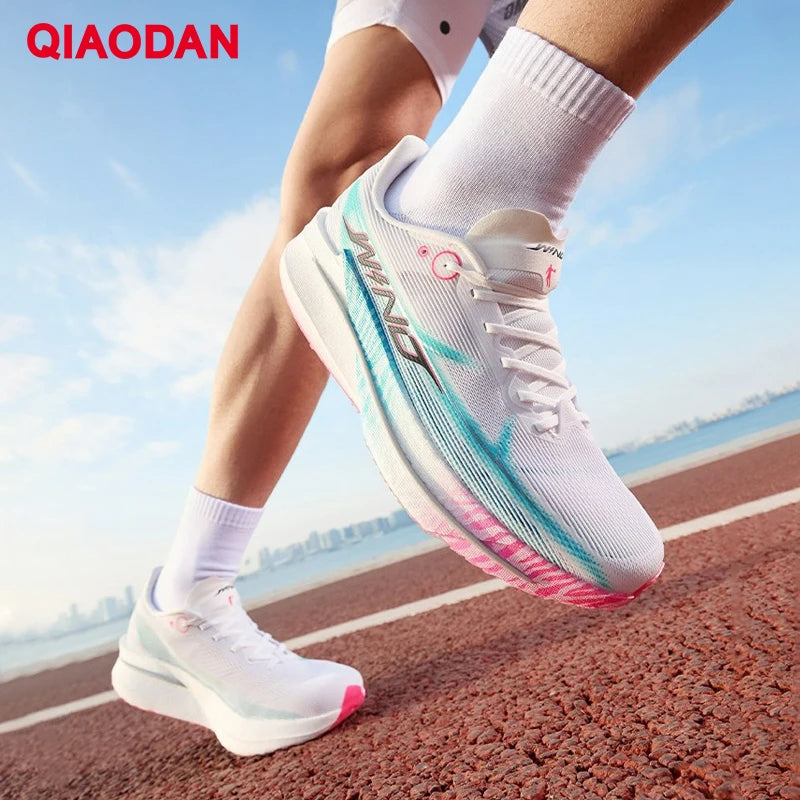 QIAODAN Men's Trail Running Shoes 2026 WIND 4 Jogging Sport Shoes GYM Mesh Breathable Athletic Running Sneakers QDB023262298