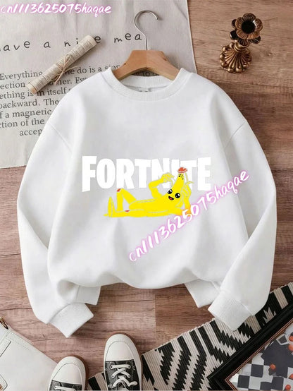 New Fortnites Kids Sweatshirts Cartoon Game Character Printed Hoodie Autumn Casuals Children Tops Winter Baby Boys Clothing