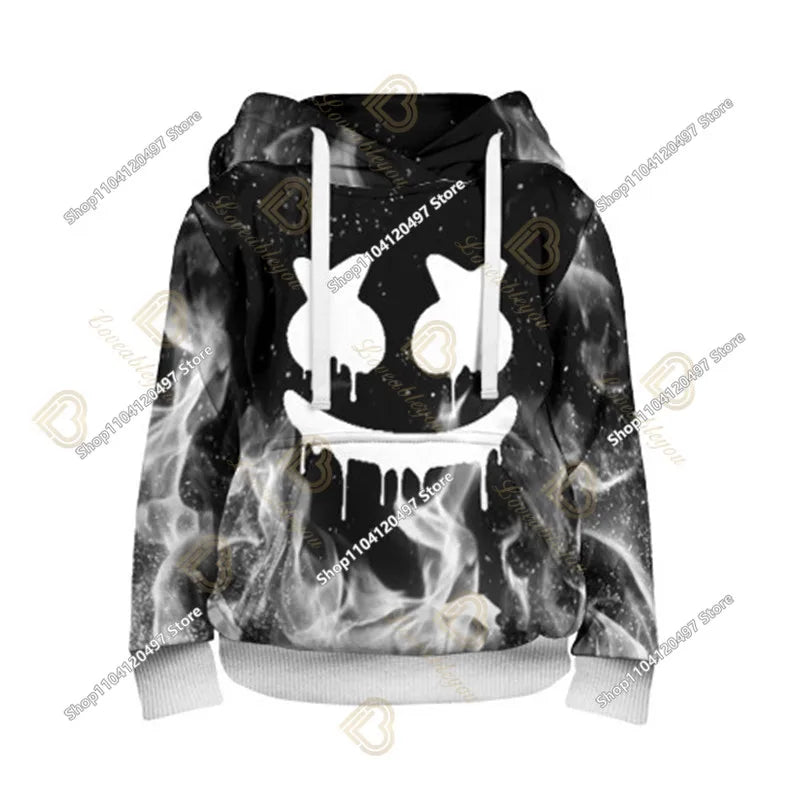 Sweatshirt com Capuz Battle Royale para Crianças, Fortnite, Meninos e Meninas, Estampado com Desenhos Animados, Pullover Infantil, Streetwear Harajuku, Primavera/Inverno