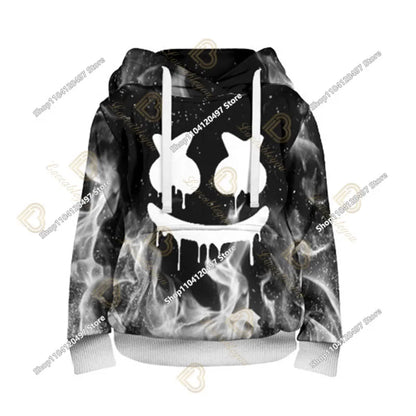 Sweatshirt com Capuz Battle Royale para Crianças, Fortnite, Meninos e Meninas, Estampado com Desenhos Animados, Pullover Infantil, Streetwear Harajuku, Primavera/Inverno
