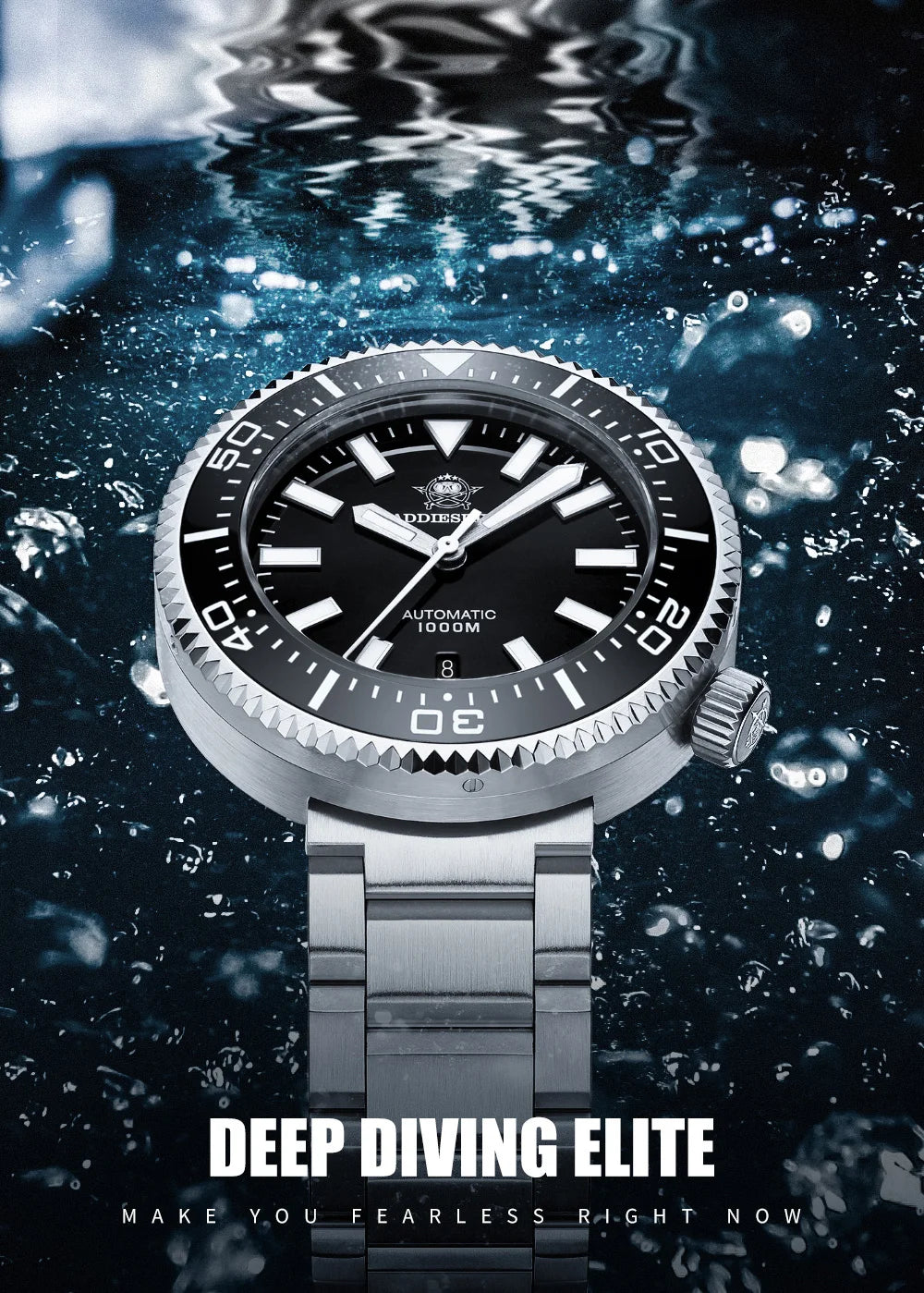 ADDIESDIVE Men's Luxury Watch 1000m diver's watch Waterproof luminous Sapphire Glass reloj hombre Automatic Mechanical Watches