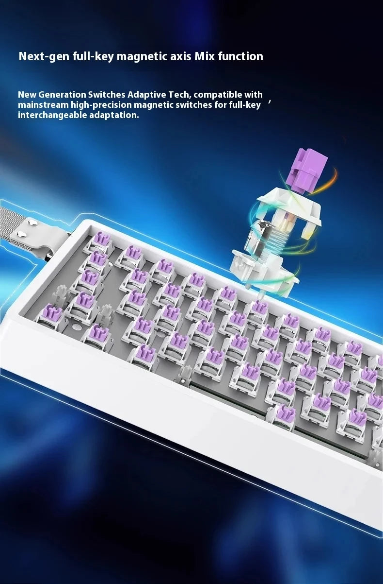 Irok ND63/ND68 Magnetic Switch Mechanical Keyboards RGB Hot Swap E-Sports Wired Customize Keyboard Pc Gaming Office Accessory
