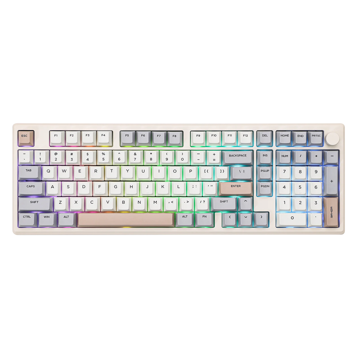 EPOMAKER Galaxy100 QMK/VIA 1800 ANSI Layout Aluminum Gasket Wired/BT5.0/2.4Ghz Mechanical Gaming Keyboard with 8000mAh Battery