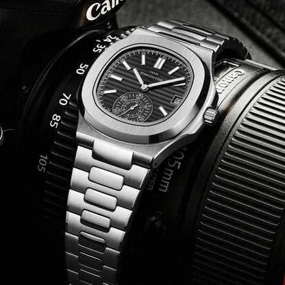 Men Watches TOP Luxury Brand Chronograph Sports Clock Men Quartz Stainless Steel Watch Male Business Wristwatch Waterproof