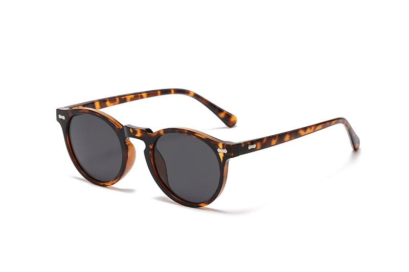 Peekaboo polarized sunglasses for men korean fashion driving round sun glasses for women uv400 green brown summer accessories